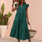 Sophia - Königsblaues Maxikleid mit Volants