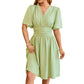 Lena - Schwarzes V-Ausschnitt Sommerkleid