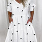 GRETA - Kleid mit gerafftem Saum