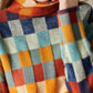FallStil® - Herbst Pullover mit hohem Halsausschnitt im Schachbrettmuster