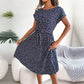 Clara - Blaues Blütenmuster Sommerkleid