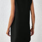Anna - Blaues V-Ausschnitt Sommerkleid