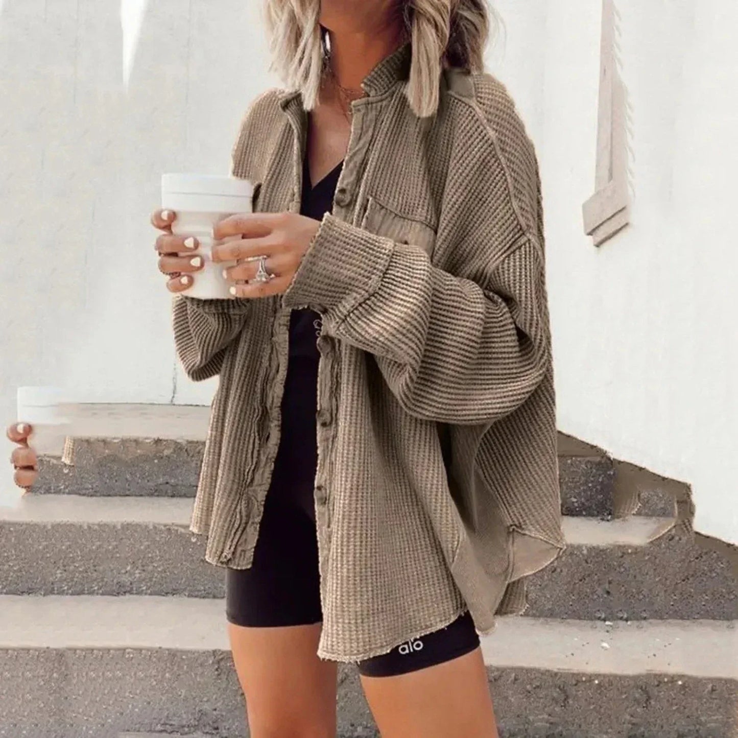 GIULIANA - Stylische Frühlings Strickjacke