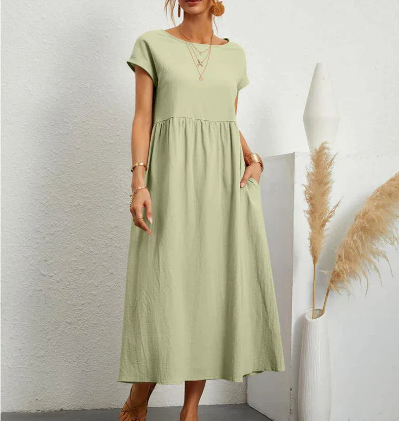 BENTE | ELEGANTES KLEID MIT TASCHEN