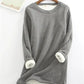 Weinrotes Fleece-Shirt mit Kuschel-Futter - Lara