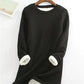 Weinrotes Fleece-Shirt mit Kuschel-Futter - Lara