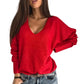 Beiges Shirt mit V-Ausschnitt - Julia
