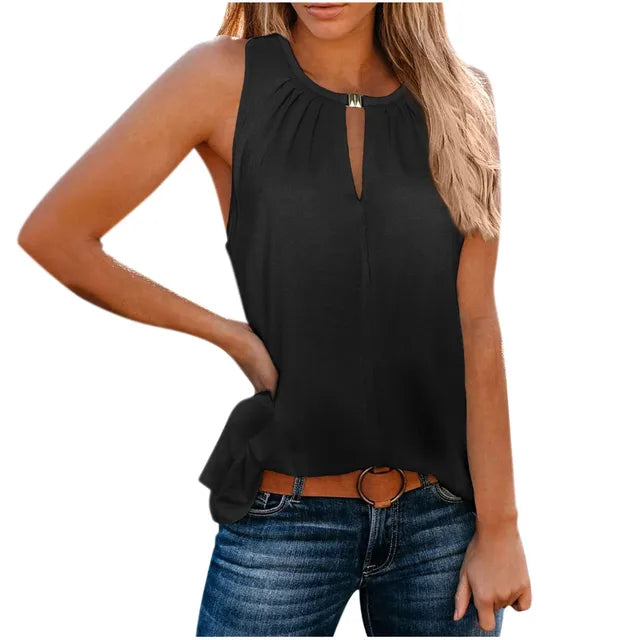 Nora - Elegantes Schwarzes Top