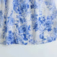 Katharina - Damen Bluse im Vintage-Stil mit halbtransparentem, bedrucktem Design, gerüschten Details und Kordelzug