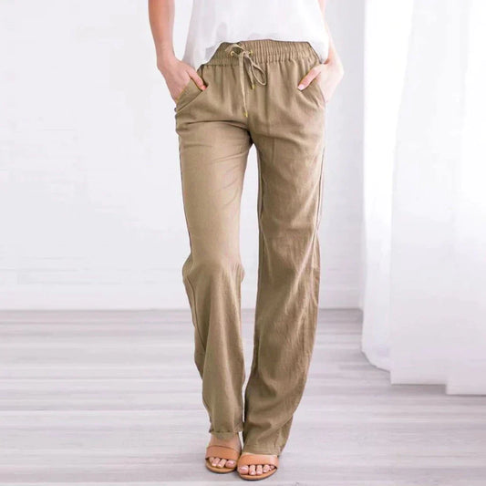 LUCIANA - Lose Hose mit weitem Bein und Kordelzug