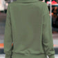 FallStil® - Asymmetrisches salbeigrünes Sweatshirt-Top mit Ringreißverschluss