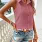 Orange Ärmellose Bluse - Lena