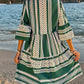 EmeraldEthnic Flounce Kleid