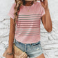 Weißes T-Shirt Streifen - Lara