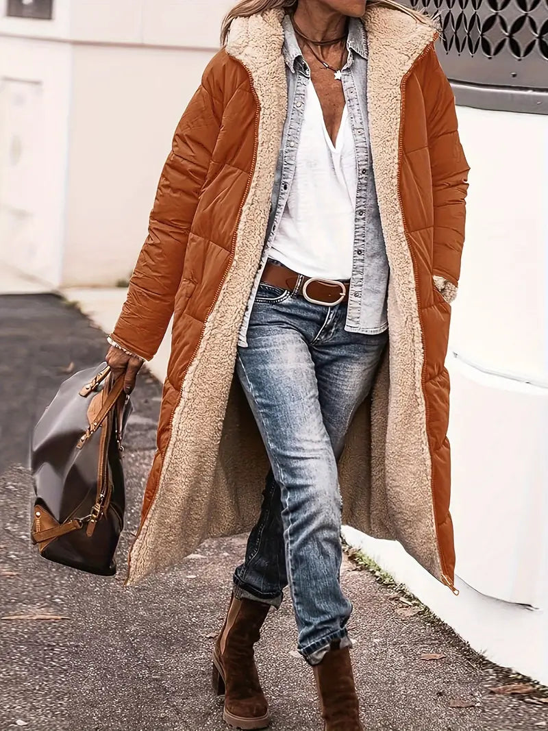 Joline  - Glamouröser Winterzauber: Stylischer Mantel für wohlig-warme Eleganz