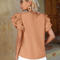 Weißes Rüschenbluse Chic - Sophia