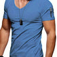 LORENZ - Locker geschnittenes Herren-T-Shirt mit V-Ausschnitt