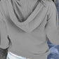 Santvarius® - Beutelloses graues Sweatshirt mit Tiermuster