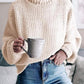 FallStil® - Einfarbiger Pullover mit langen Ärmeln