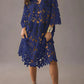 Lenie - Floral Öse Spitze Cover Up Strand Midikleid