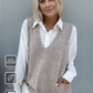 HerbstTrend® - Bequeme einfarbige ärmellose Weste