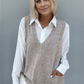 HerbstTrend® - Bequeme einfarbige ärmellose Weste