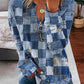 Fallstil - schickes blaues print-top