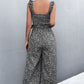 Amabel™ | Bedruckter Jumpsuit mit gerafften Trägern
