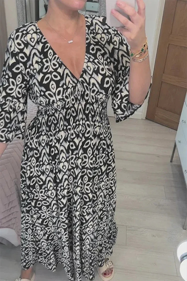 Amita - Schlankmachendes Maxikleid für den Frühling