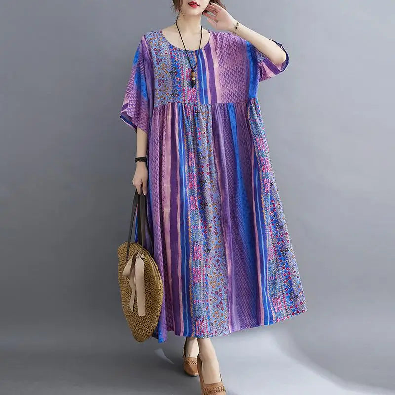 Sophie - Lässiges Maxikleid in Blautönen