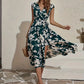 Athena - Kleid mit Blumendruck und V-Ausschnitt