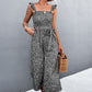 Amabel™ | Bedruckter Jumpsuit mit gerafften Trägern