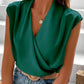 Hellblaue Wickelbluse - Emilia