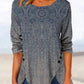 FallStil® - Blaues Ombre Fade Luxe Print Tunika-Top