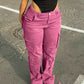 Evonna  |  Die neue Mode Vintage-inspirierte Cargo-Jeans