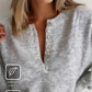 FallStil® - Grey Days Klassischer Pullover mit Knopfleiste