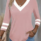 Schwarzes V-Ausschnitt T-Shirt - Nadia