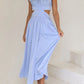 Lorna Rollkragen Taille Ausgeschnitten Sommer Midi-Kleid
