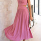 Lorna Rollkragen Taille Ausgeschnitten Sommer Midi-Kleid