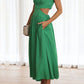 Lorna Rollkragen Taille Ausgeschnitten Sommer Midi-Kleid
