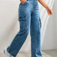Hellblaue Cargo-Jeans - Lea