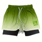 Alexander – 2-in-1-doppelschicht-ombre-shorts für herren