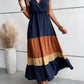 Edna - Color Block Plissee-Kleid