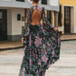 Belinda - Vintage Floral Rückenfreies Maxikleid