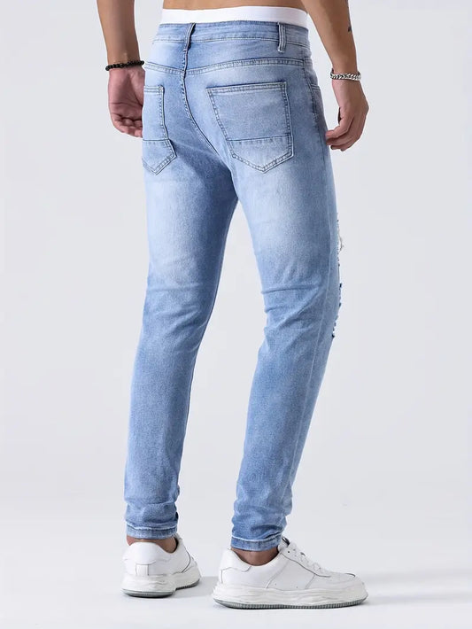 Gabriel – zerrissene, lässige strabenjeans für männer
