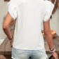 Weißes Rüschenbluse Chic - Sophia
