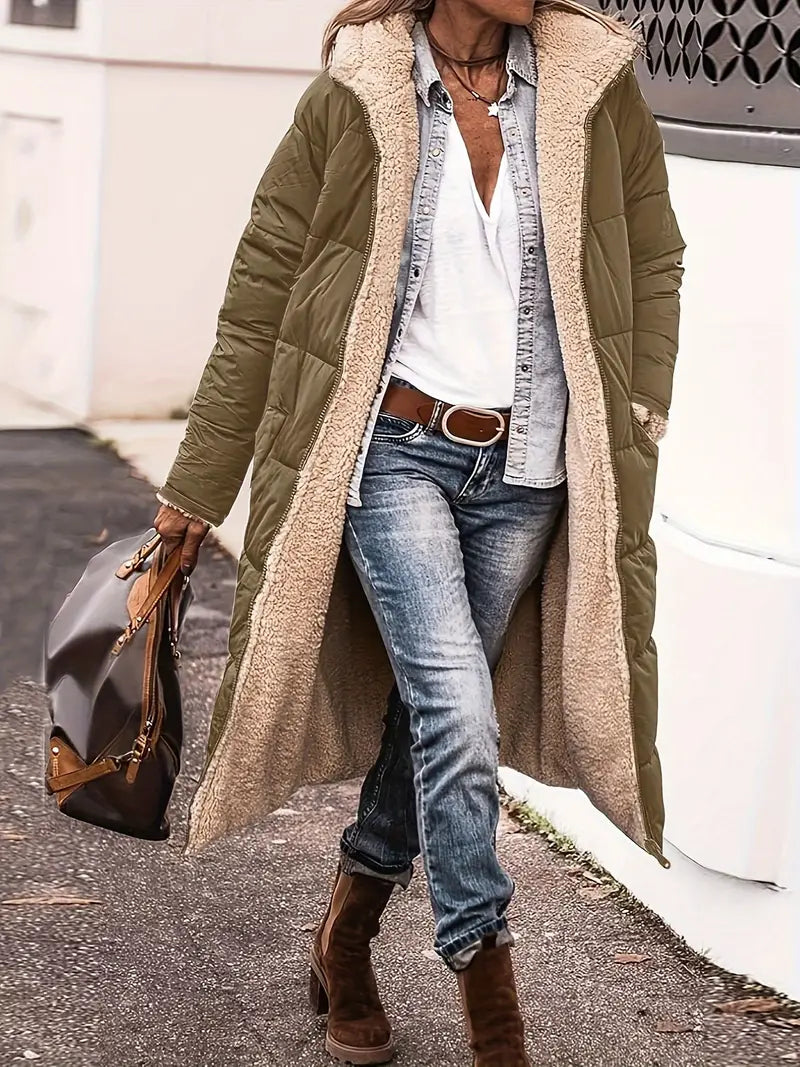 Joline  - Glamouröser Winterzauber: Stylischer Mantel für wohlig-warme Eleganz
