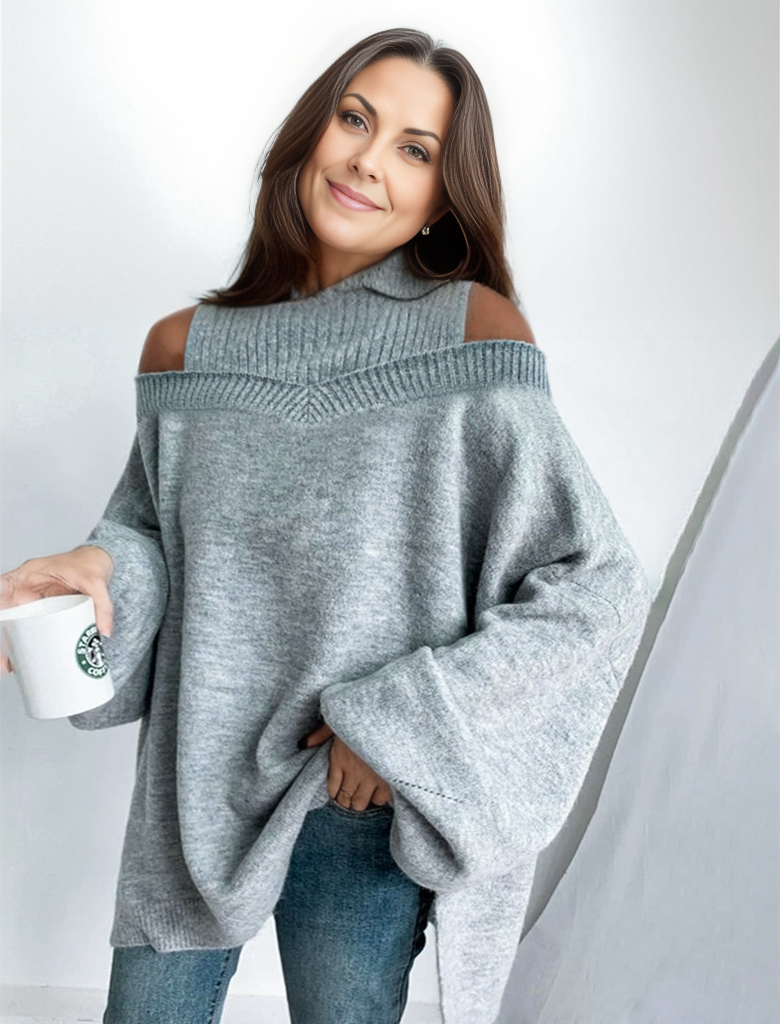 FallStil® - Vintage Plain High Neck Sweater