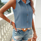 Orange Ärmellose Bluse - Lena