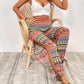 Isolde - Allover Print Hose mit Seitenschlitz